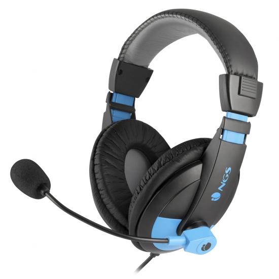 NGS MSX9 Pro Blue Gaming Stereo Headset Black Blue