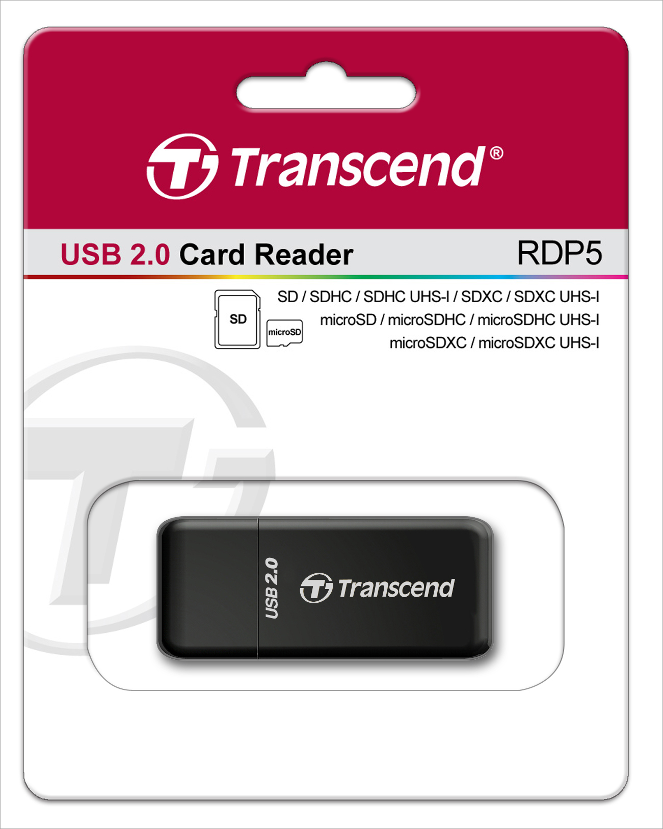 Transcend SD/SDHC/SDXC/microSD/M2 USB card reader black/green