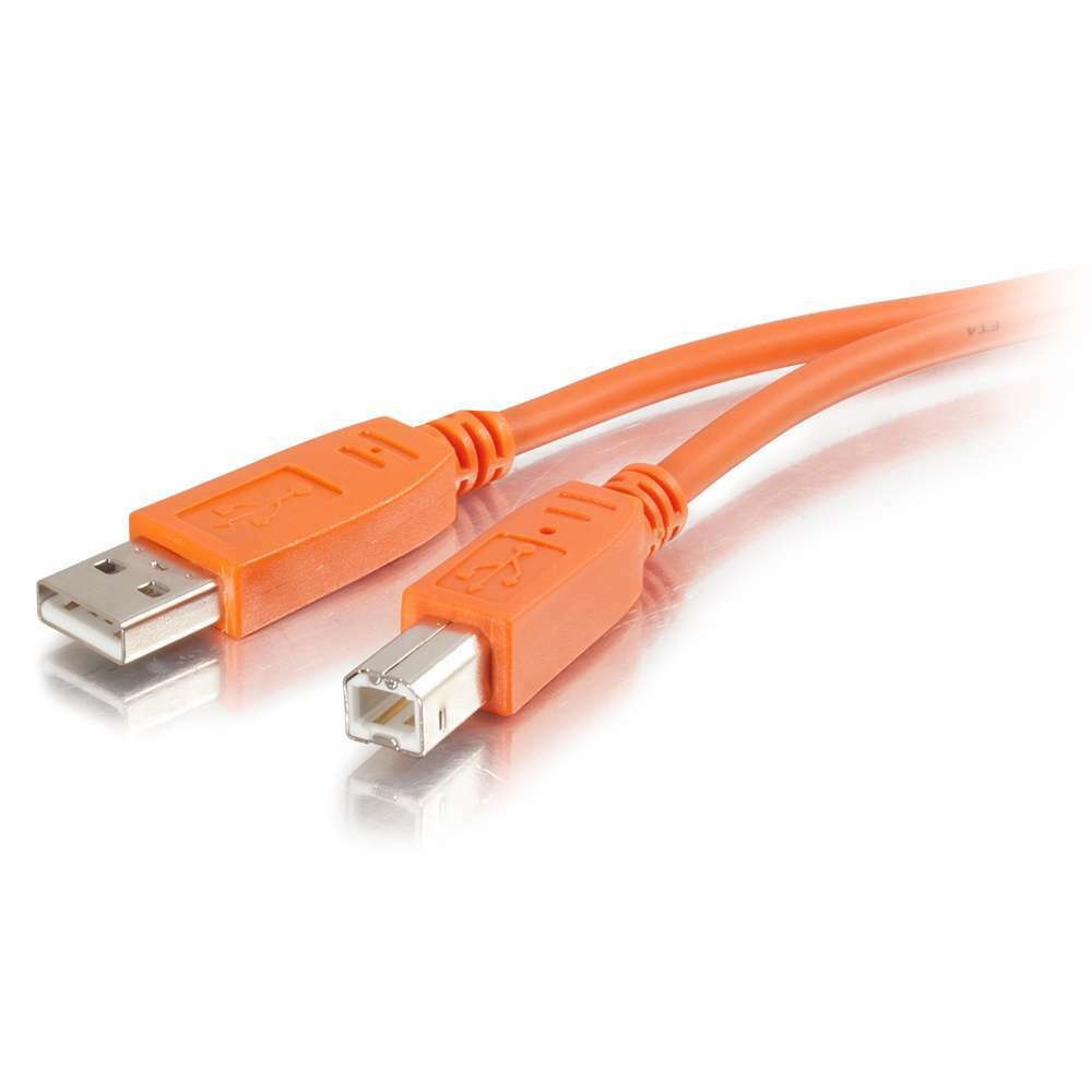 C2G 9.8ft USB 2.0-A To USB-B Cable - Orange